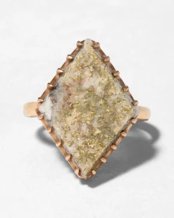 Antique 1800s 14k Gold and Golden Quartz Ring
