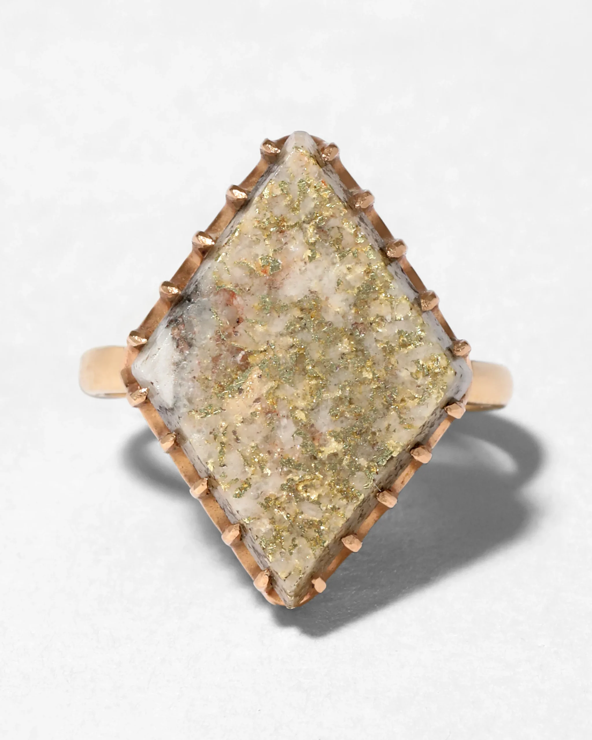 Antique 1800s 14k Gold and Golden Quartz Ring