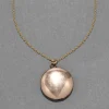 Antique 1800s 14k Gold Filled Round Polished Locket Necklace