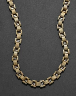 Antique 1800s 14k Gold Fill Handmade Venetian Box Chain Necklace