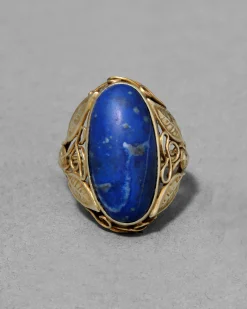 Antique 1900s 14k Gold Lapis Ring