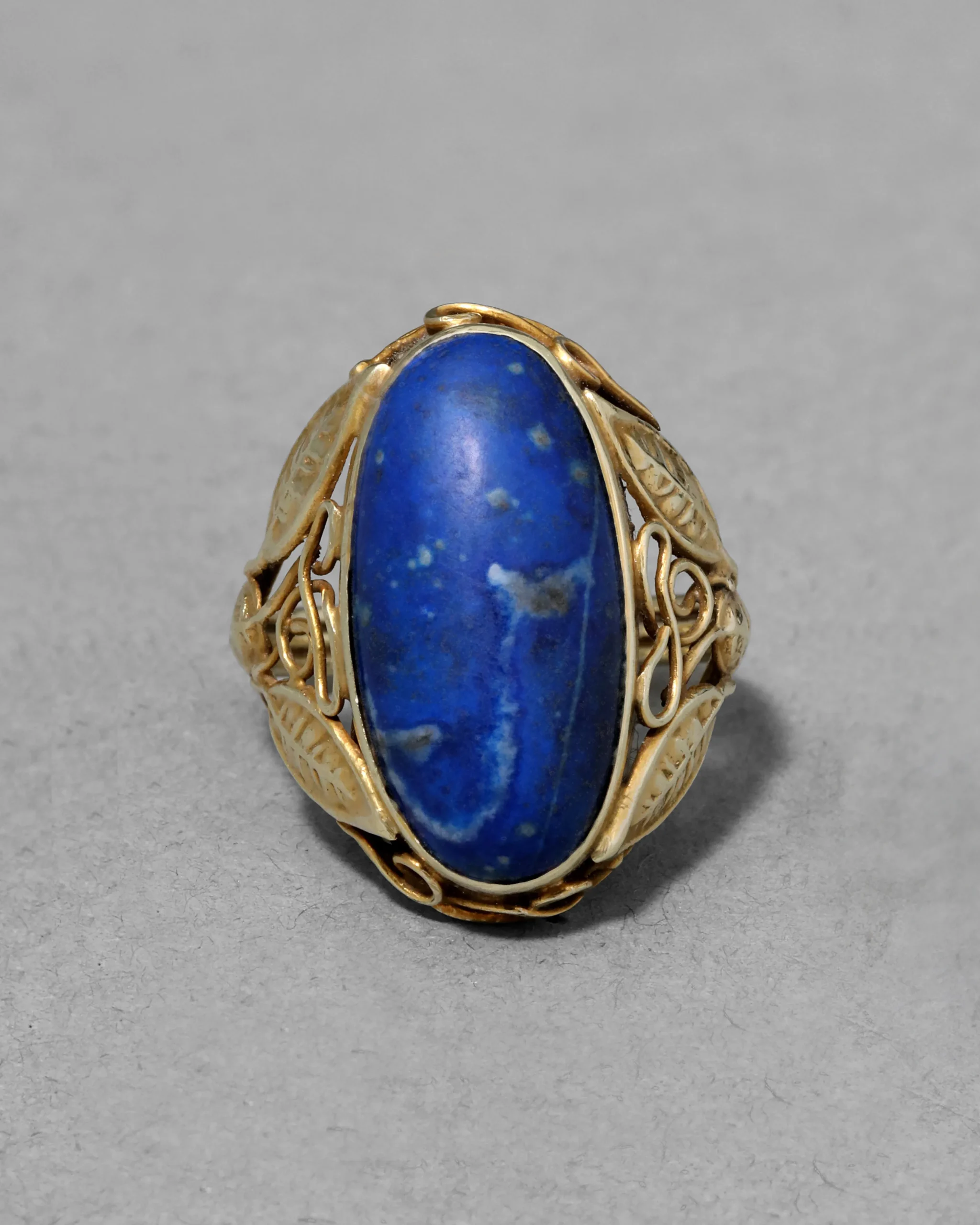 Antique 1900s 14k Gold Lapis Ring