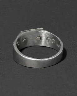 Antique 1910s 14k Gold & Steel Arts & Crafts Design Ring