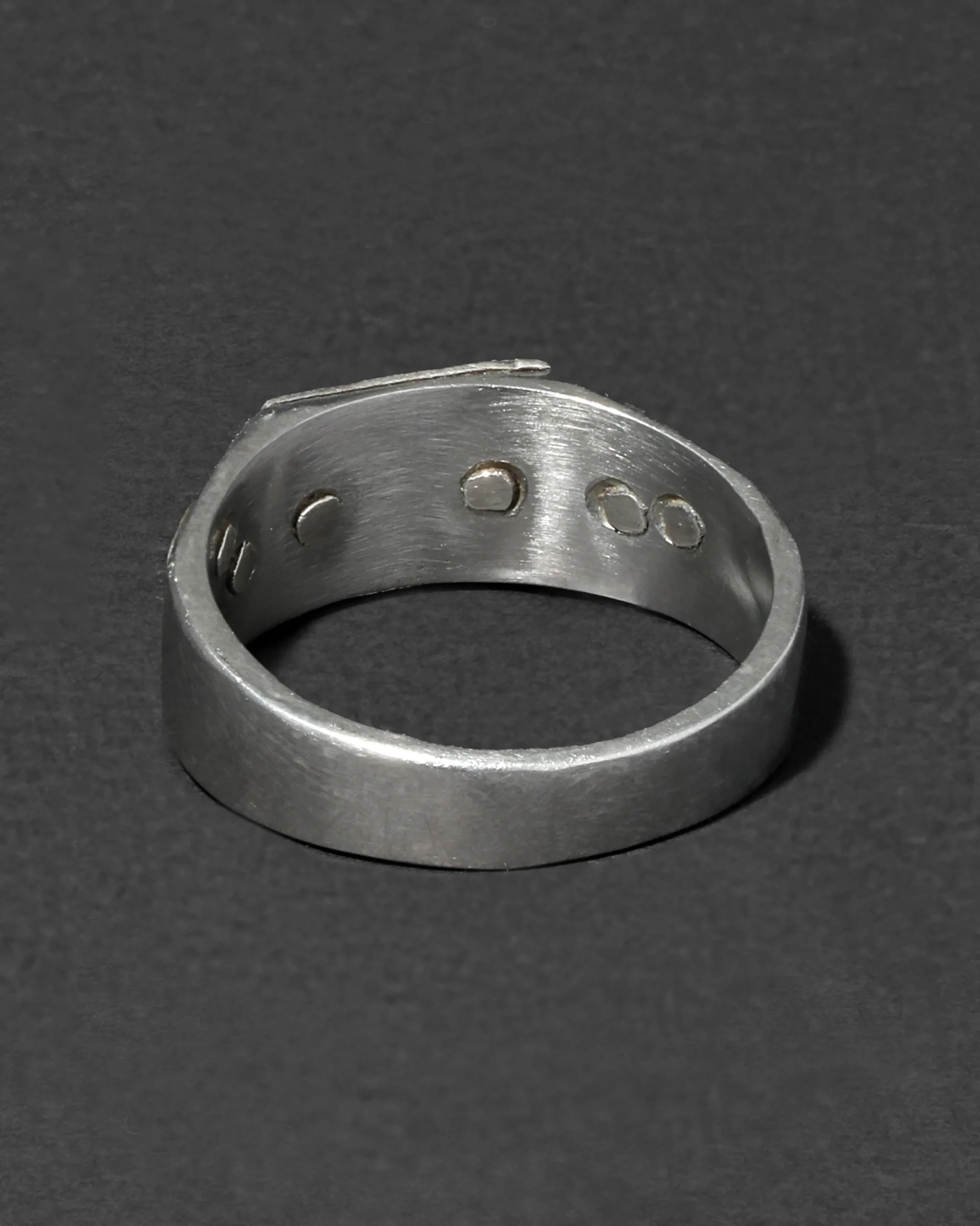 Antique 1910s 14k Gold & Steel Arts & Crafts Design Ring