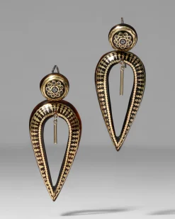 Antique 1800s 14k Gold with Tortoise Earring