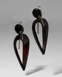Antique 1800s 14k Gold with Tortoise Earring