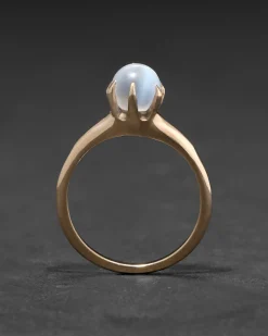 Antique Victorian 10k Gold with Claw Set Moonstone Ring