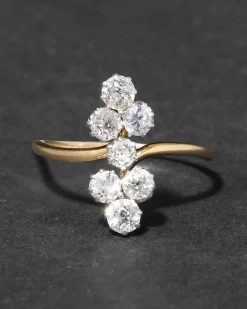 Antique Victorian 1880s 14k Gold & Diamond Ring