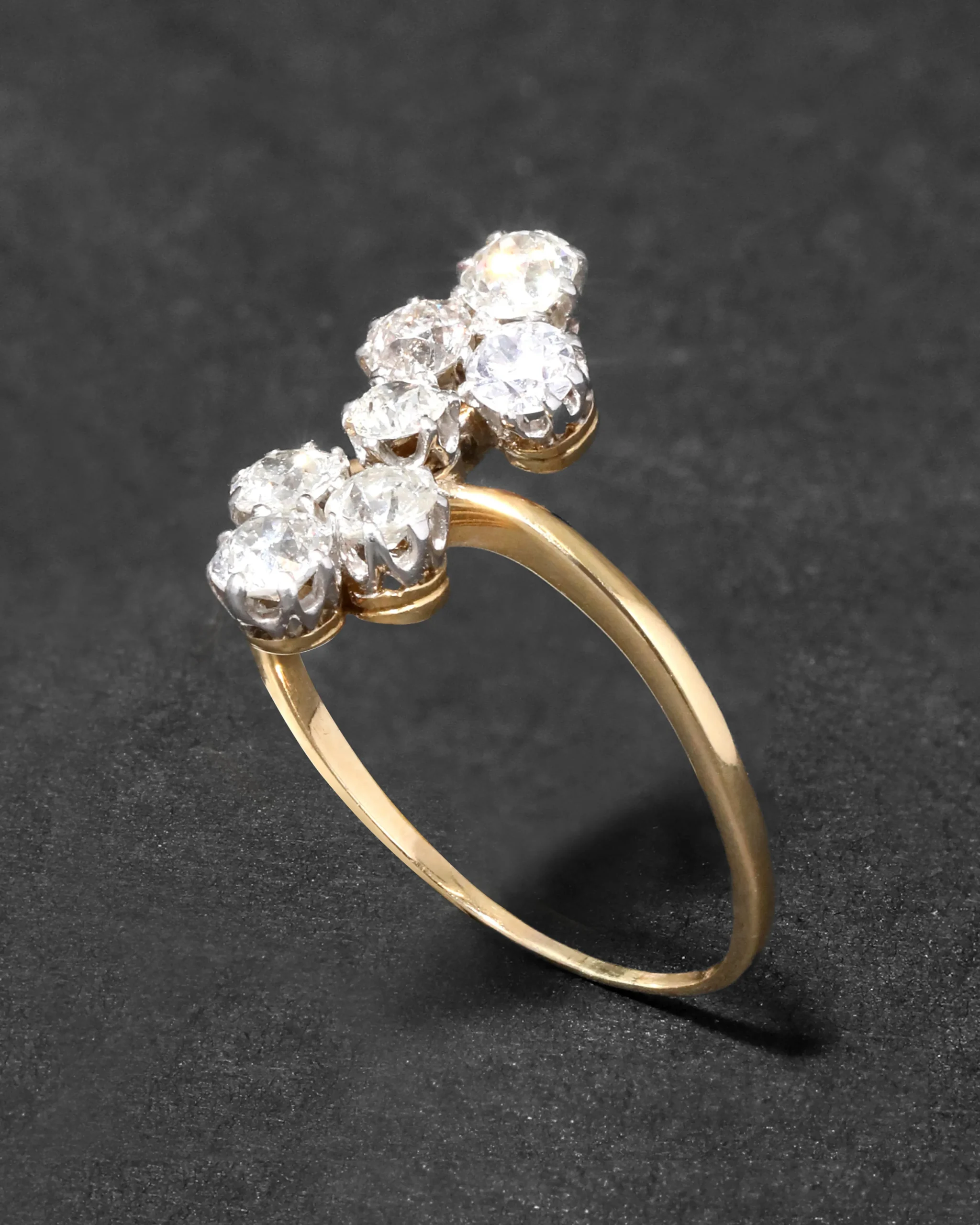 Antique Victorian 1880s 14k Gold & Diamond Ring