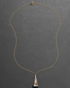 Antique Victorian 1800s 14k Gold FIll & White Onyx Watch Fob Necklace