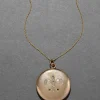 Antique Victorian 1800s 14k Gold Fill Fleur de Lis Locket Necklace