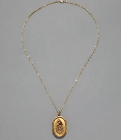 Antique Victorian 1800s 14k Gold Locket Necklace with Pearl on French Rope Chain