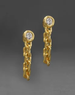 Asterales Chain Linked Front Back Earring