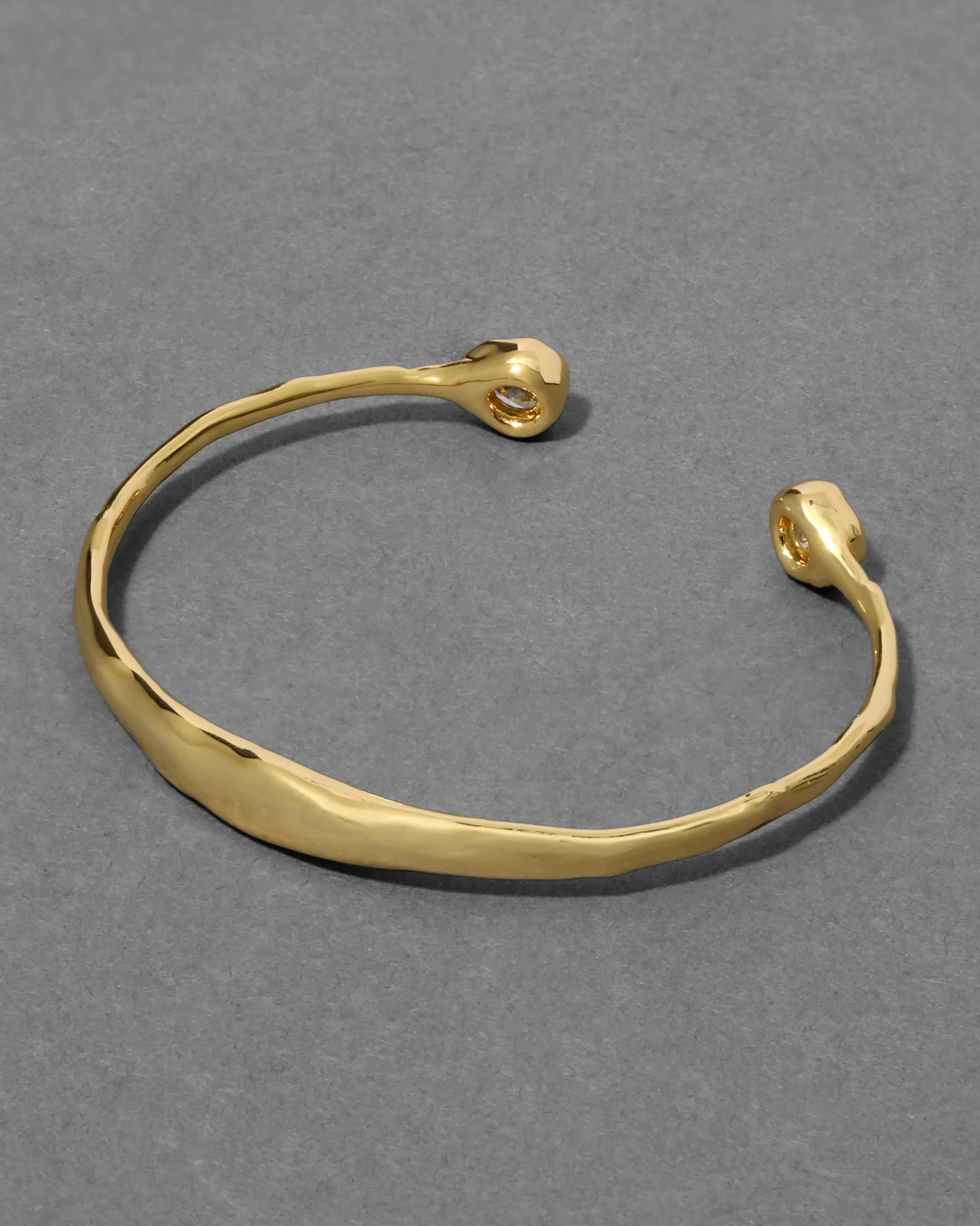 Asterales Crystal Skinny Capped Cuff Bracelet