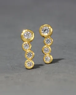 Asterales Gold Bar Earring