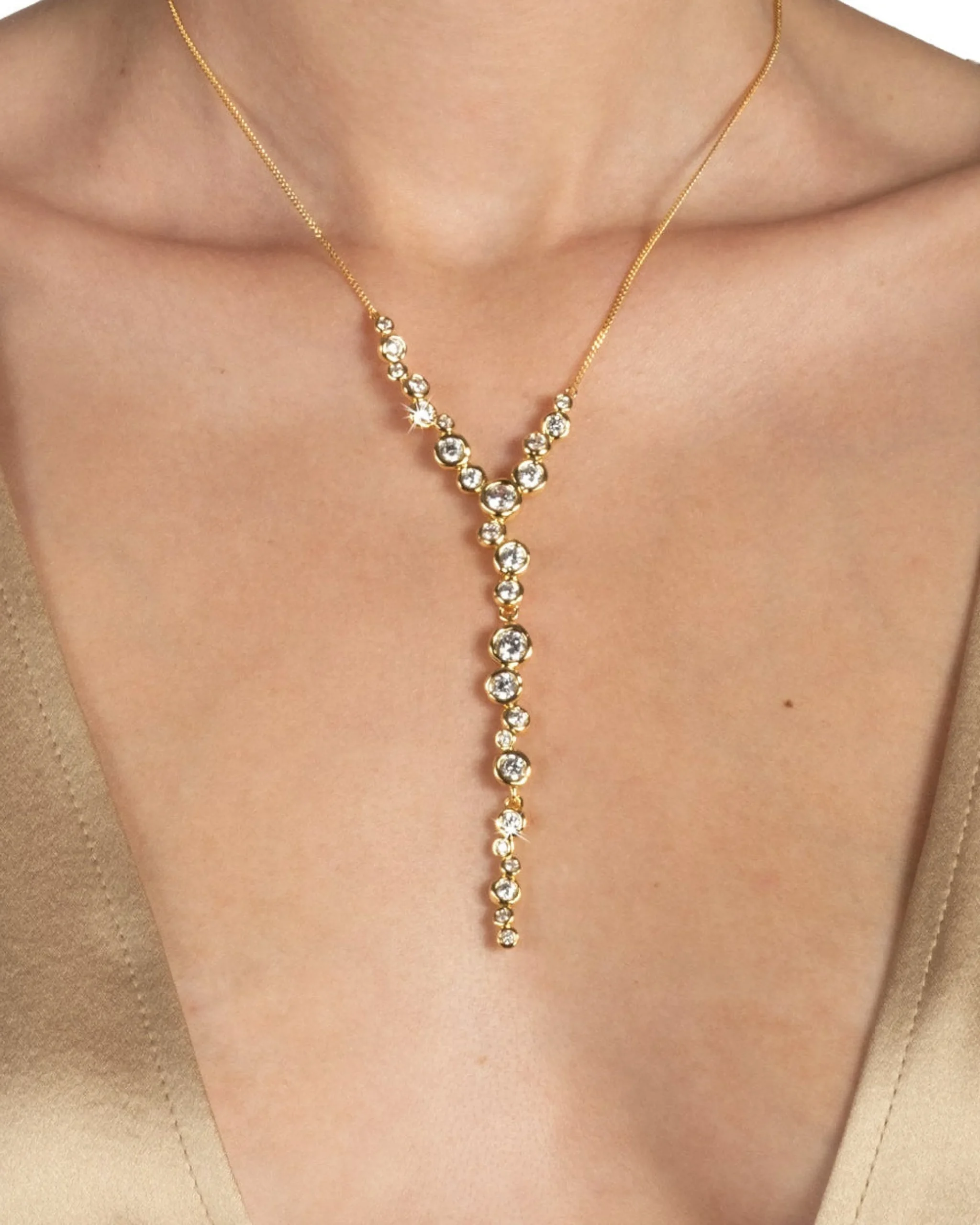 Asterales Gold Cascading Necklace