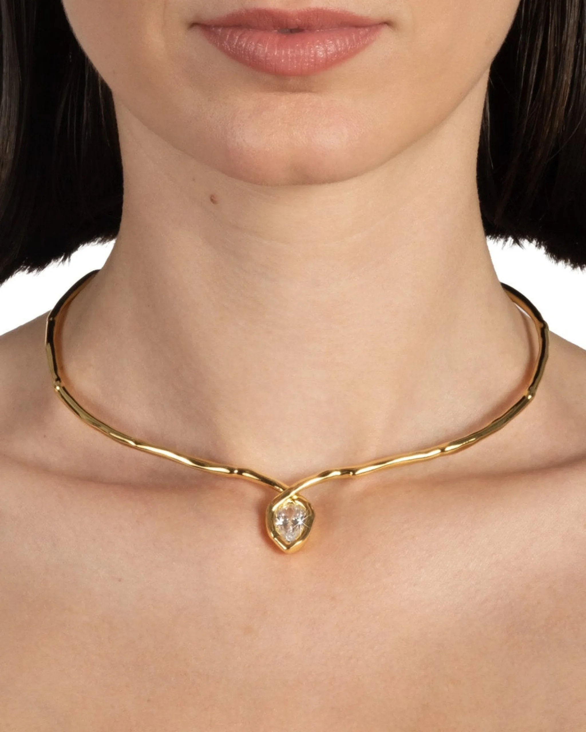 Asterales Gold Floating Collar Necklace