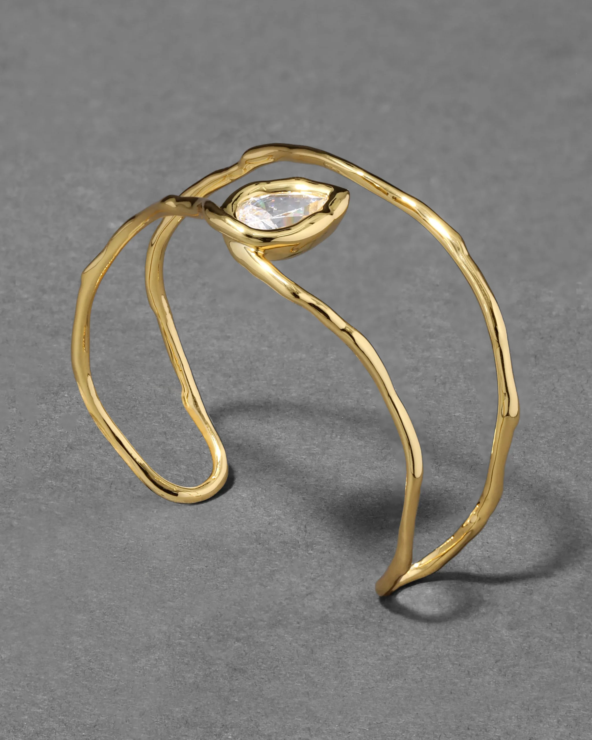 Asterales Gold Floating Cuff Bracelet