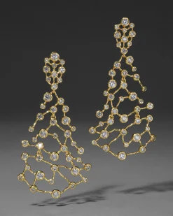 Asterales Gold Large Celestial Earring