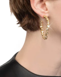 Asterales Gold Large Hoop Earring