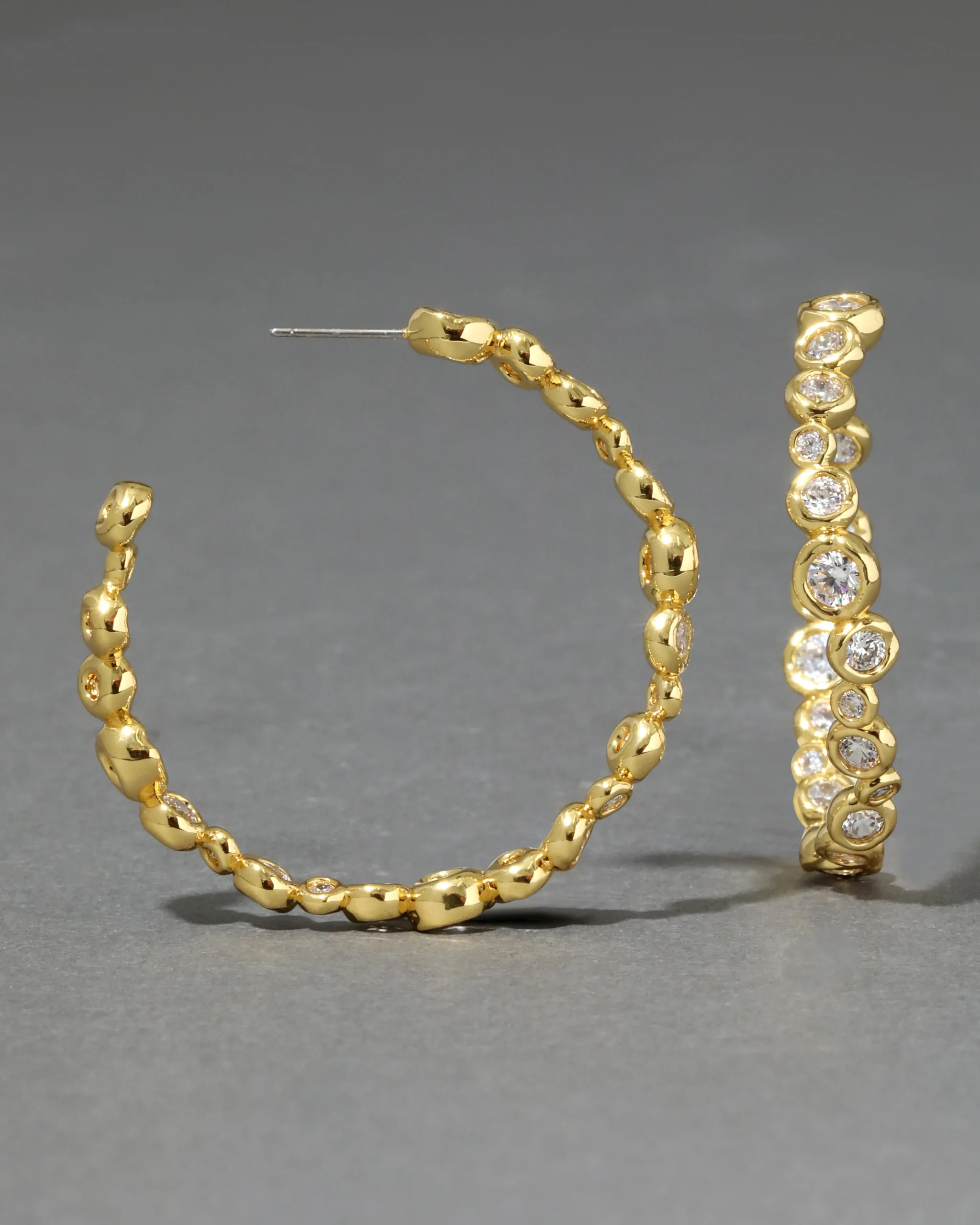 Asterales Gold Large Hoop Earring