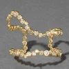 Asterales Gold Open Wave Cuff Bracelet