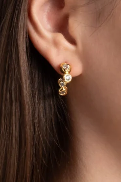 Asterales Gold Small Hoop Earring