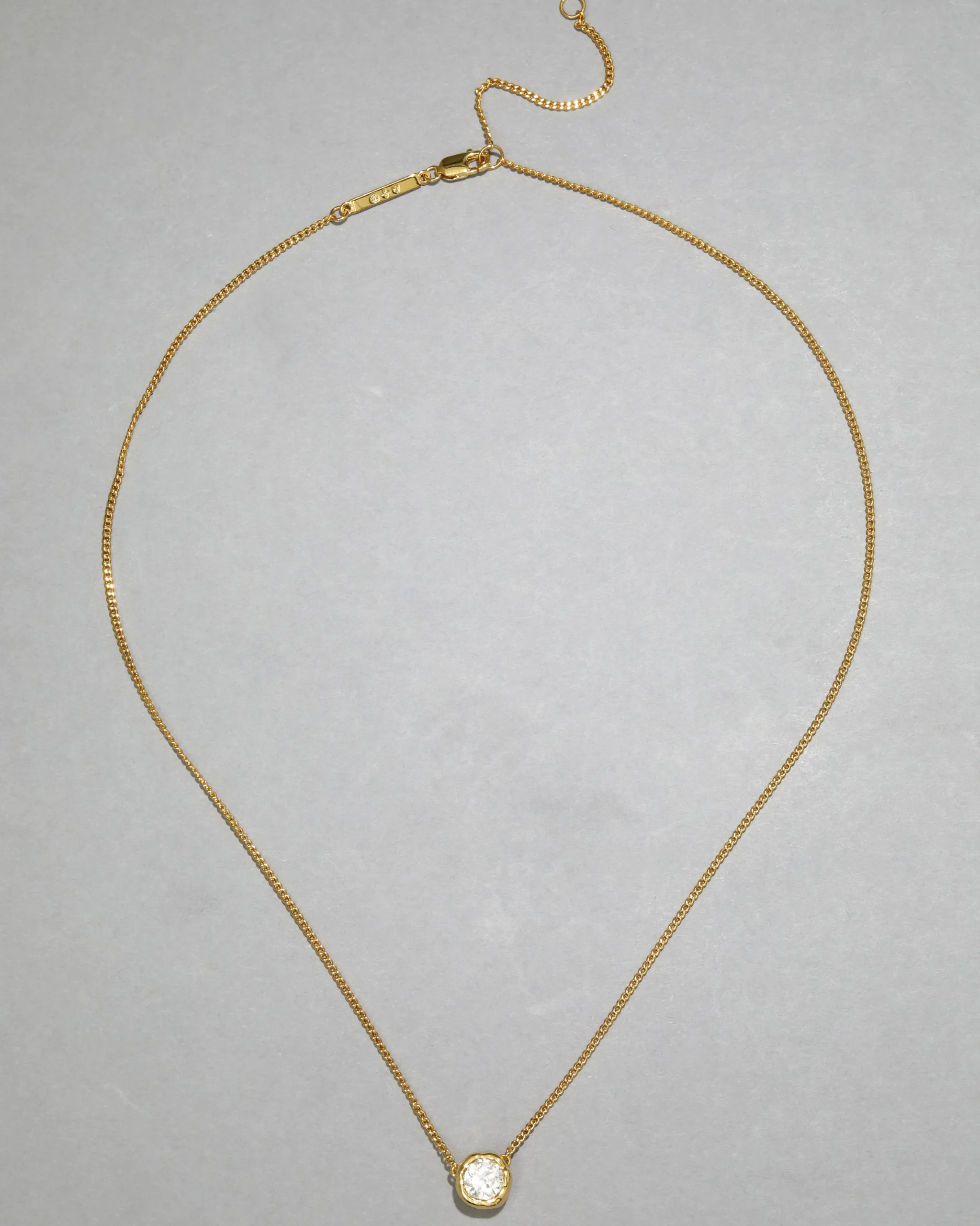 Asterales Gold Solitaire Necklace