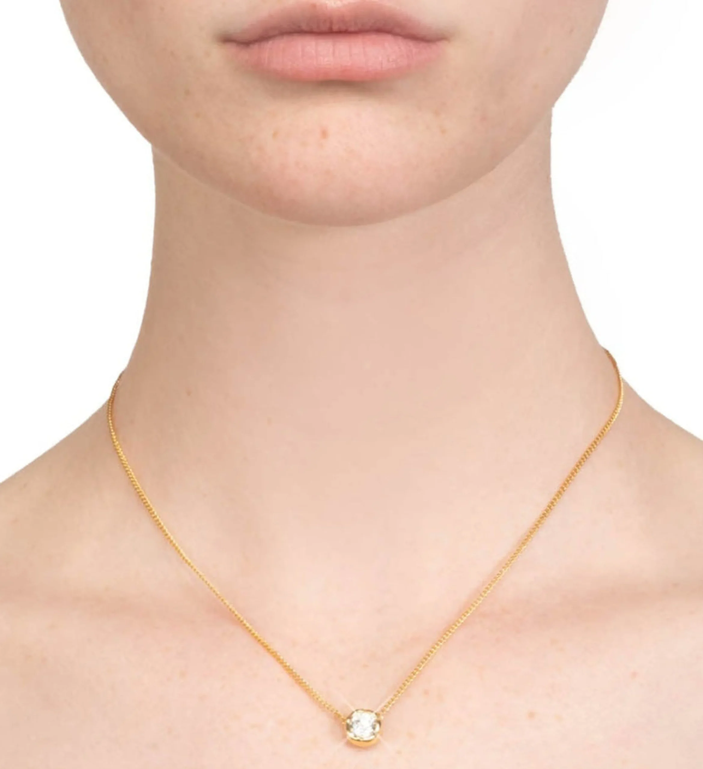Asterales Gold Solitaire Necklace
