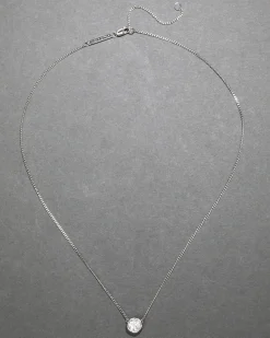 Asterales Silver Solitaire Necklace
