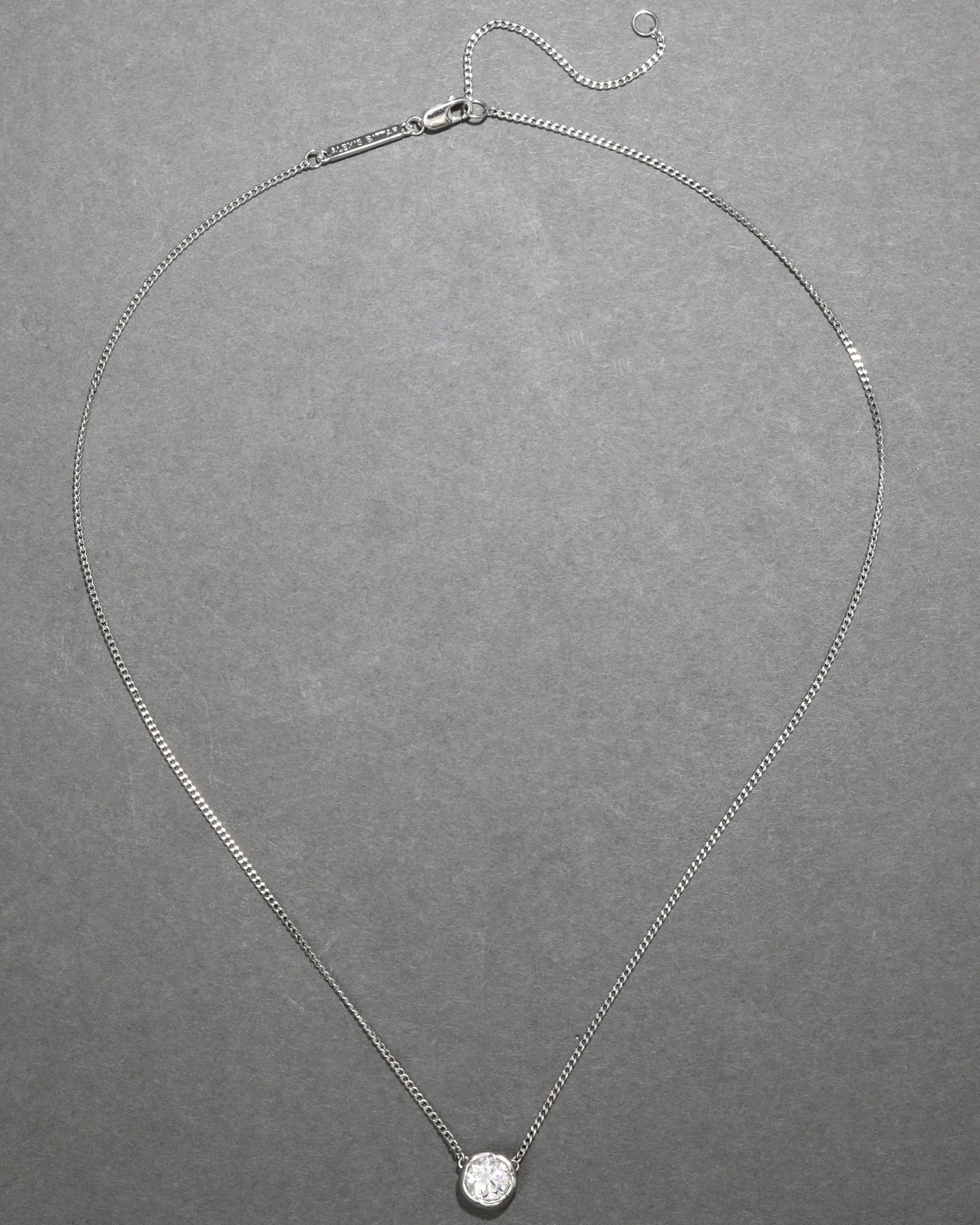 Asterales Silver Solitaire Necklace