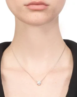 Asterales Silver Solitaire Necklace