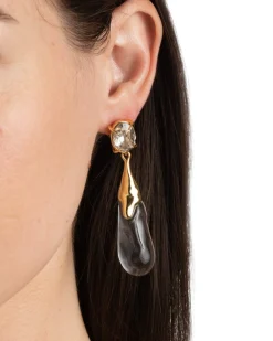 Bonbon Crystal Small Teardrop Earring- Clear