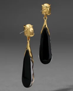 Bonbon Crystal Small Teardrop Earring- Dune
