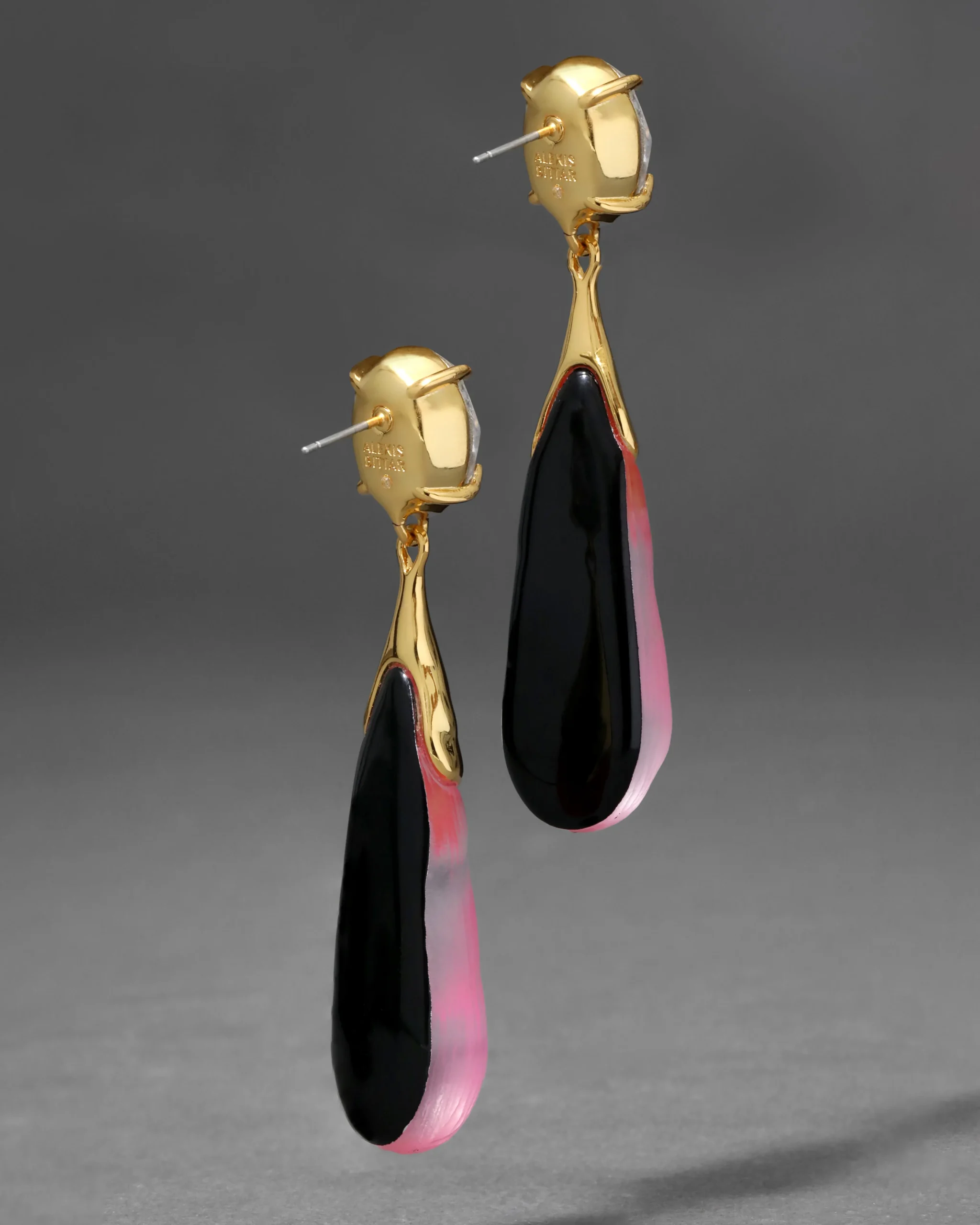 Bonbon Crystal Small Teardrop Earring- Neon Pink