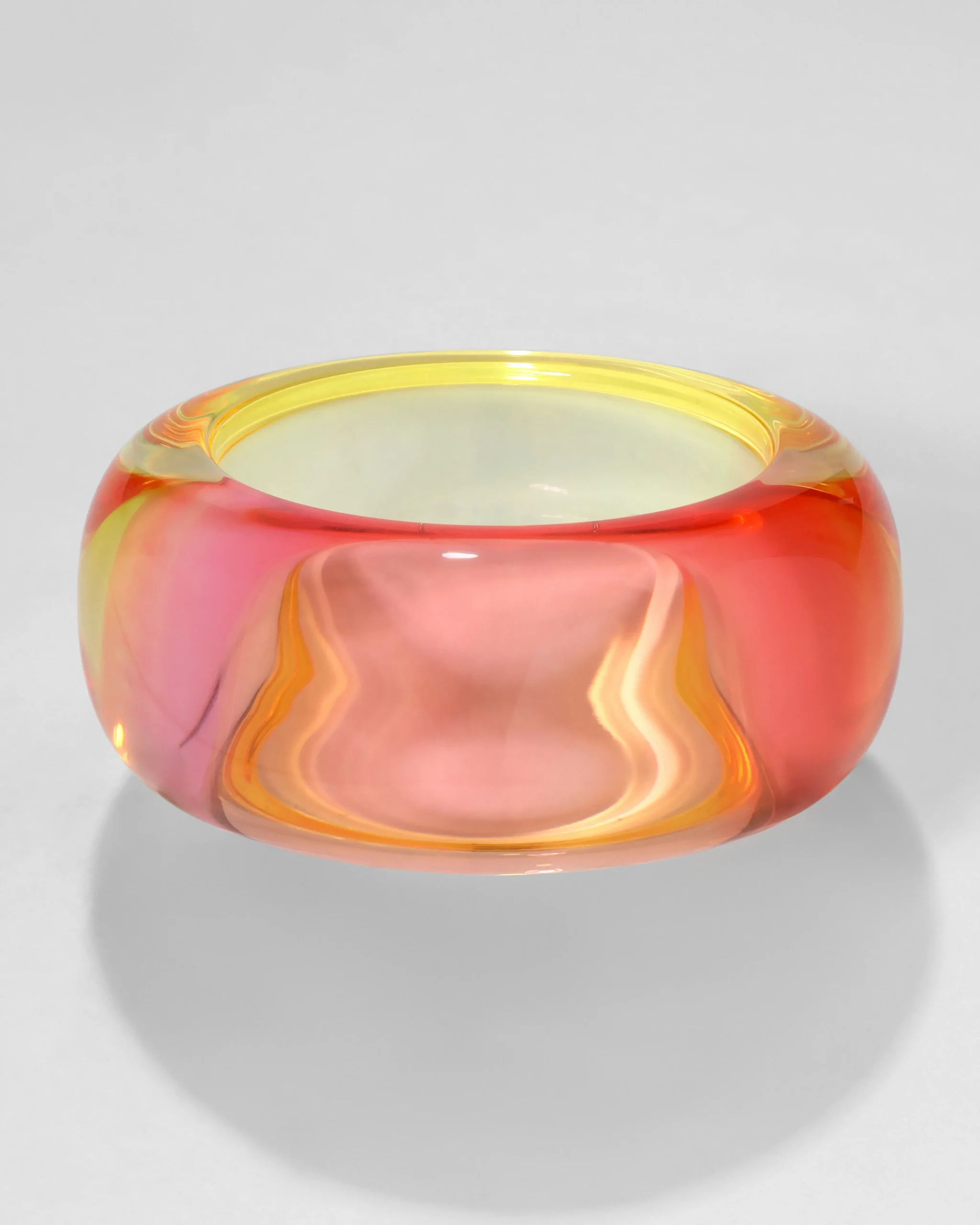 Bonbon Lucite Wide Bangle Bracelet- Sunset