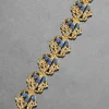 Brut Gold Lapis Line Bracelet