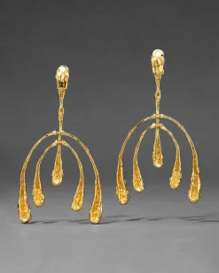 Brut Gold Large Mobile Earring
