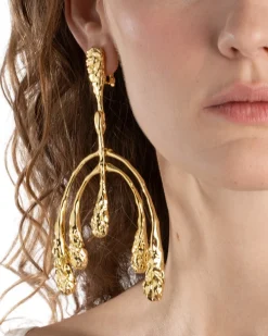 Brut Gold Large Mobile Earring