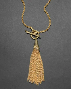 Brut Gold Long Tassel Necklace