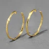 Brut Gold Skinny Hoop Earring