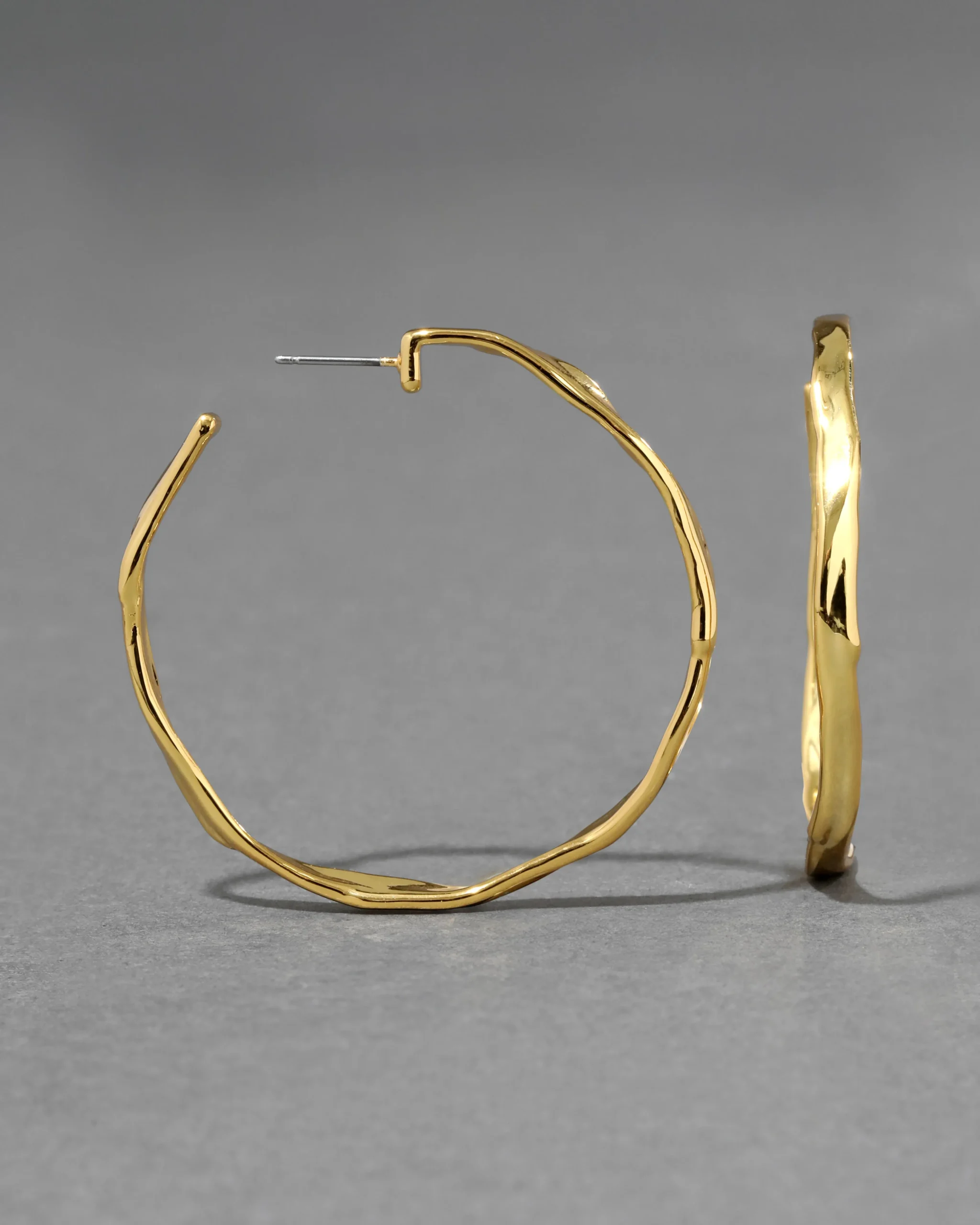 Brut Gold Skinny Hoop Earring