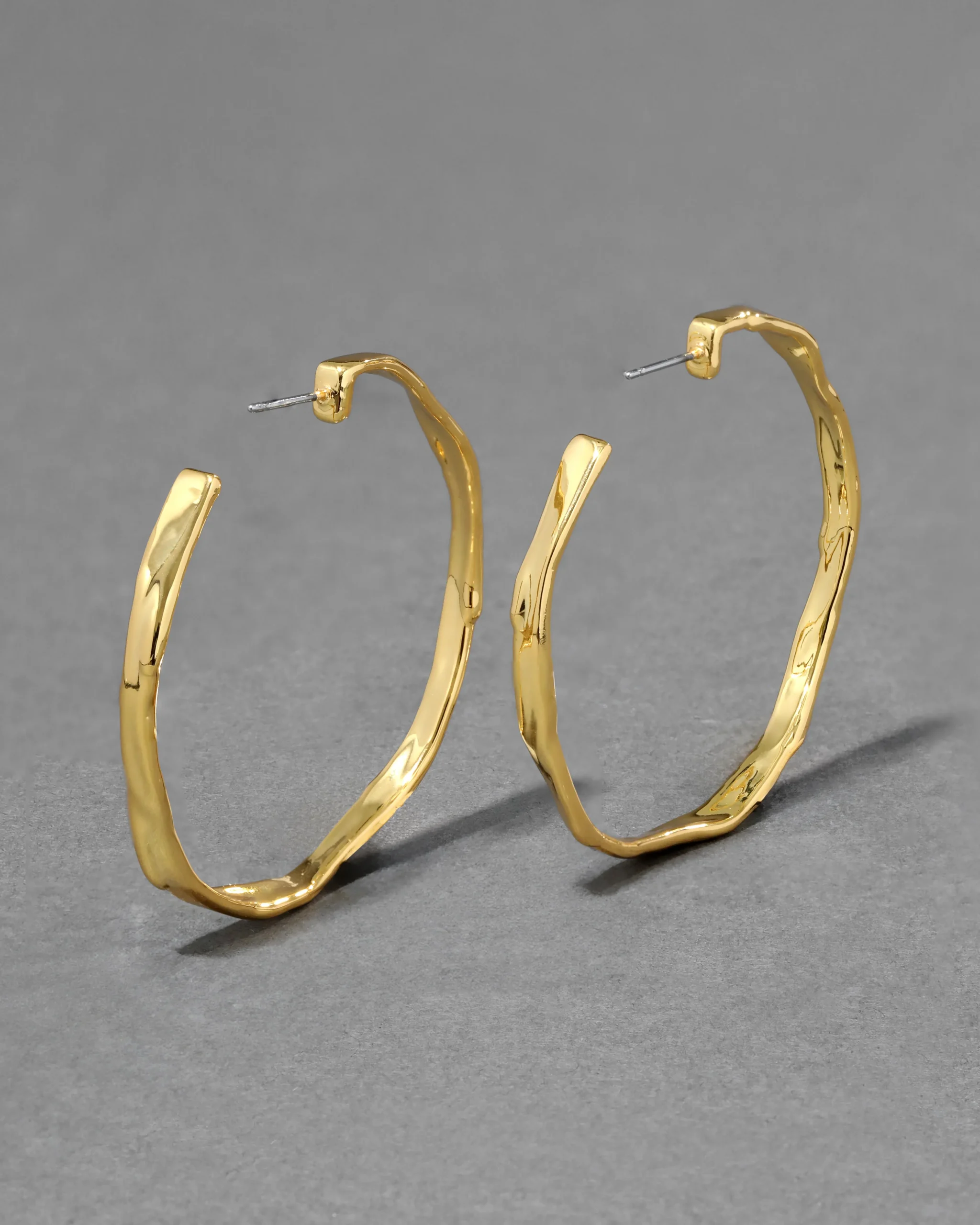 Brut Gold Skinny Hoop Earring