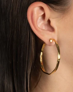 Brut Gold Skinny Hoop Earring