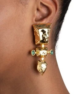 Brut Gold Totem Clip Earring