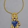 Brut Lion Lapis Necklace