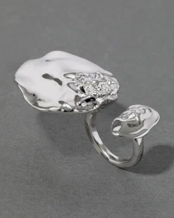 Brut Silver Double Disc Ring