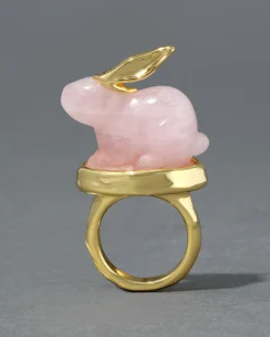 Bunny Rose Quartz Ring