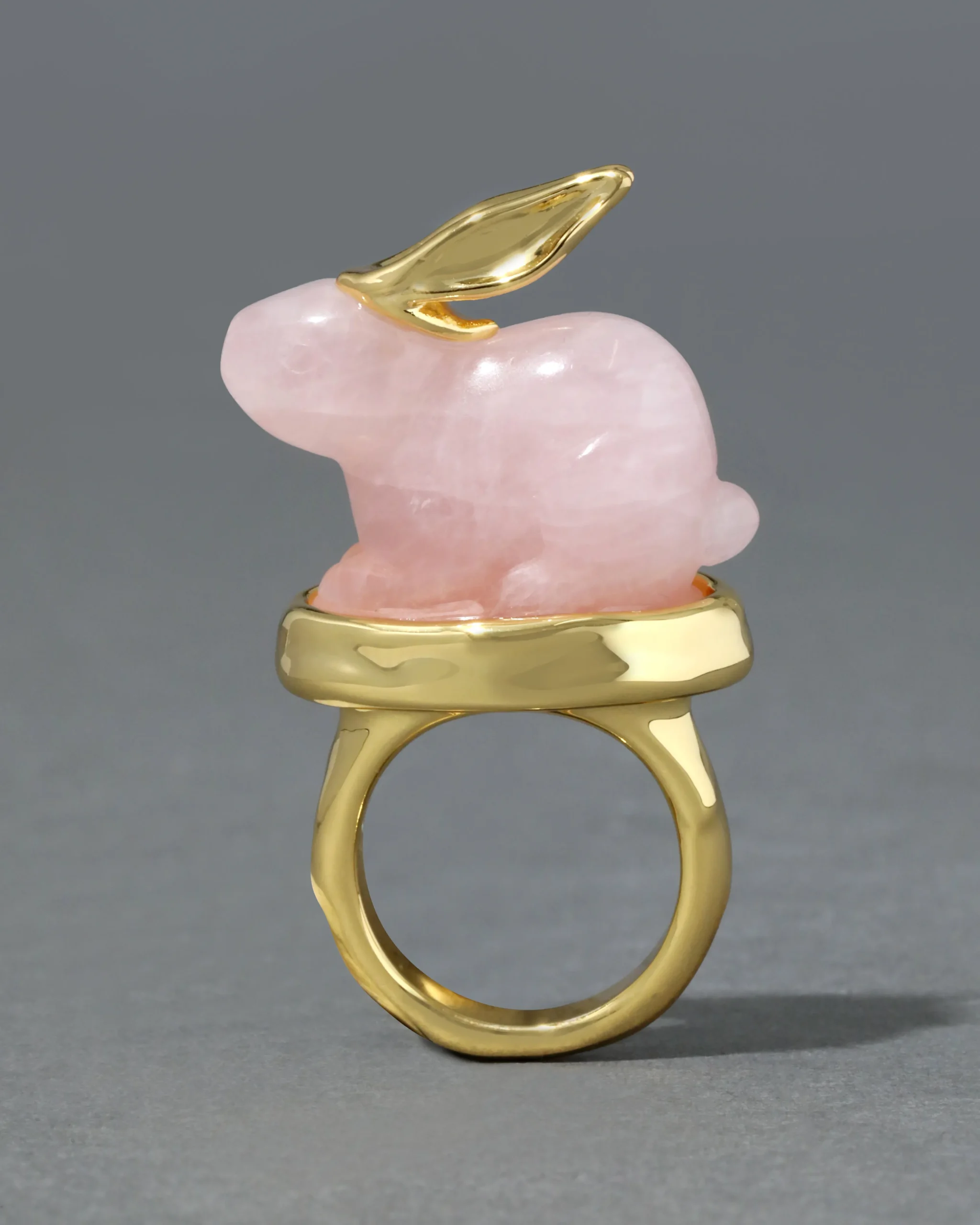 Bunny Rose Quartz Ring