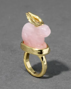Bunny Rose Quartz Ring